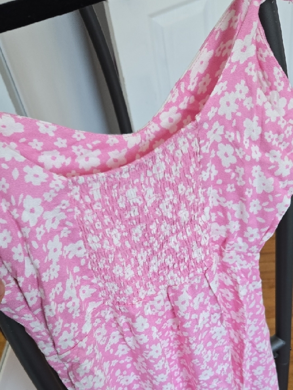 Pink Floral Off-Shoulder Maxi Dress - Picture 5 of 5
